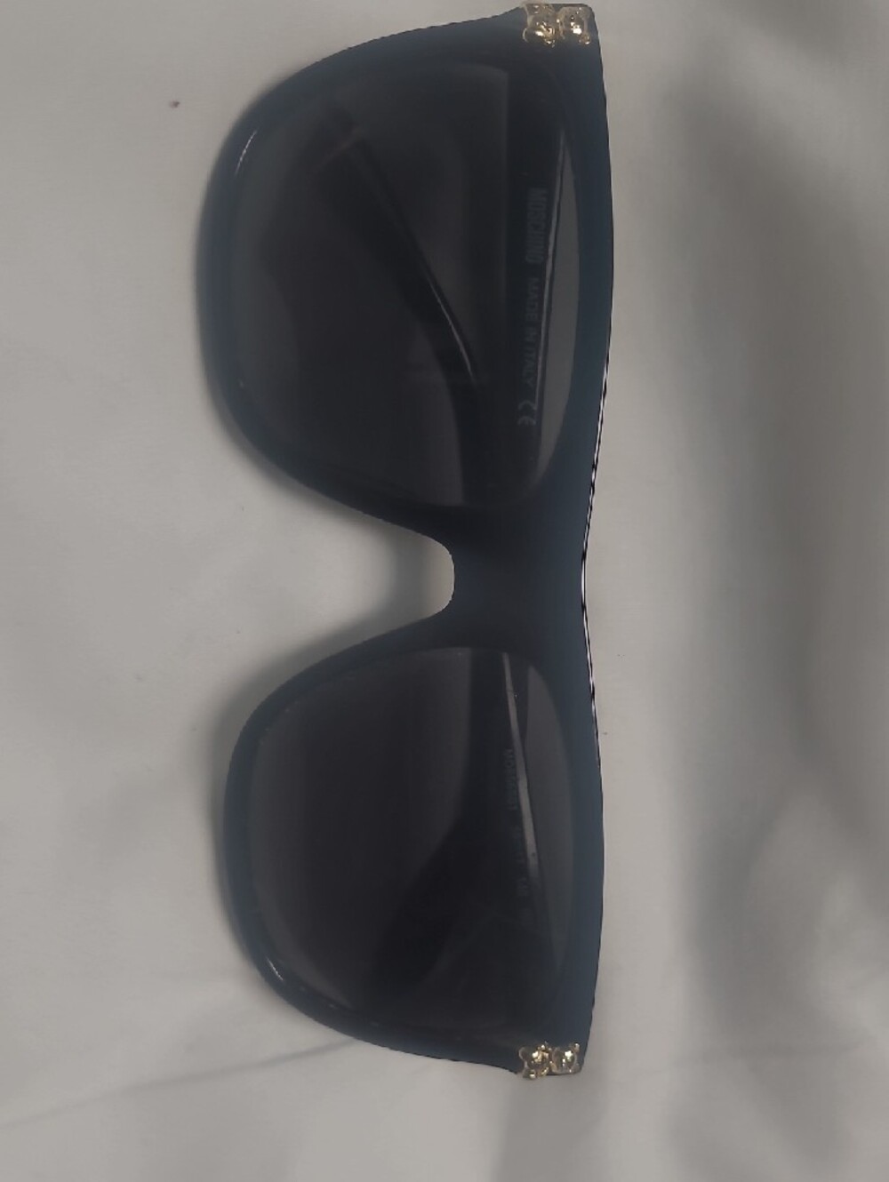Moschino Black Teddy Bear Womens Sunglasses - Chunky Rectangular Frame